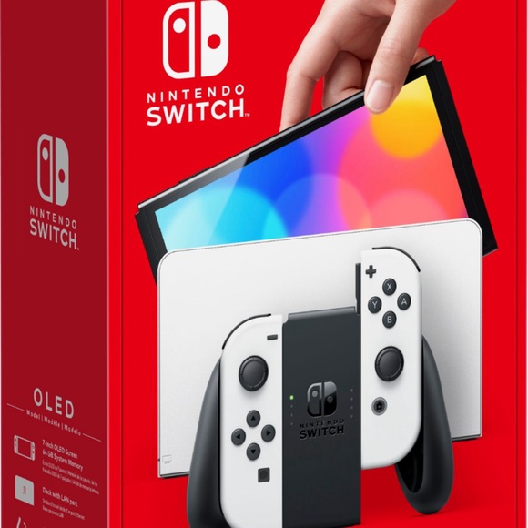 Nintendo switch and three Mario games